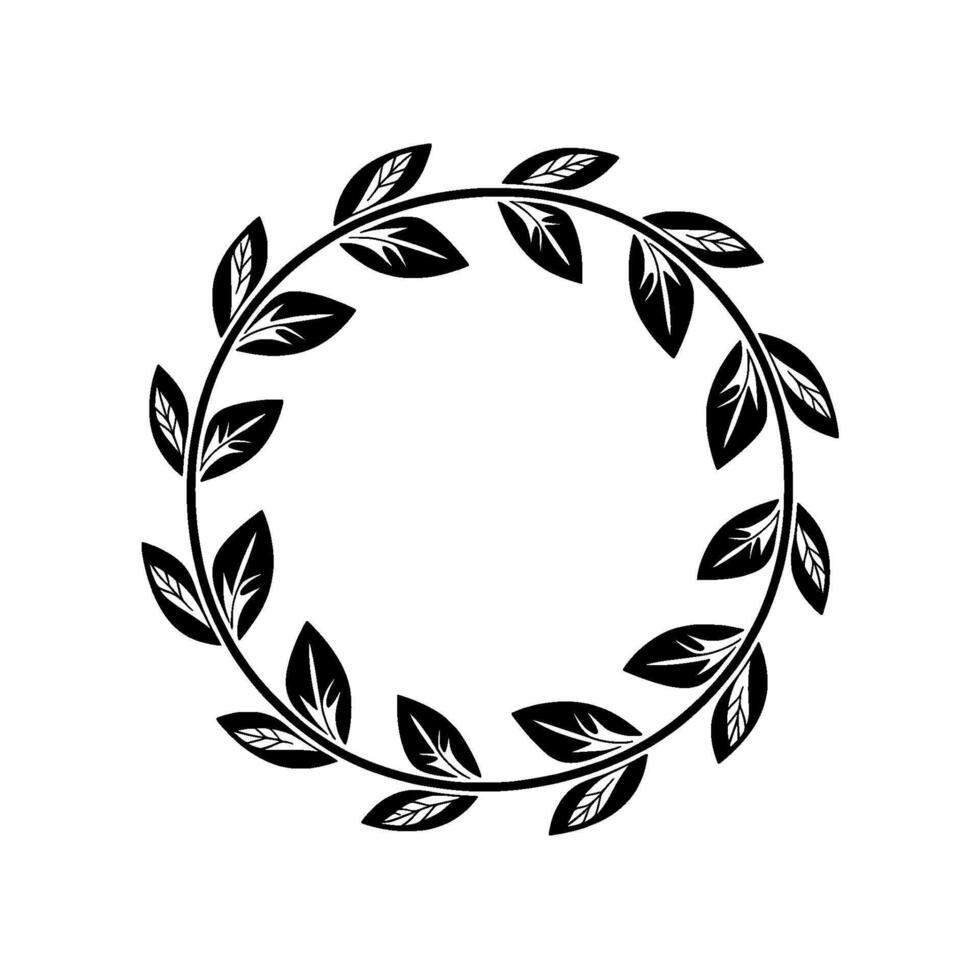 Elegant Botanical Wreath, Minimalist - Nature vector