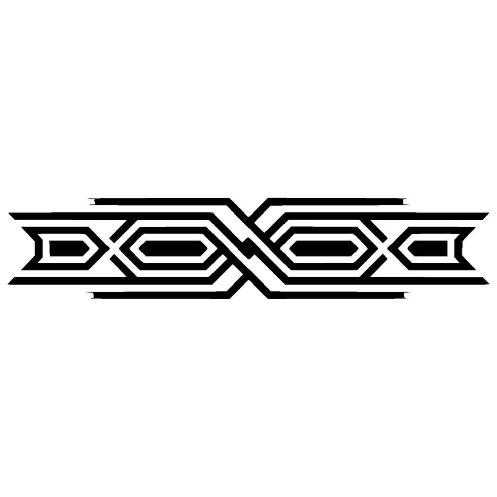 Geometric Tribal Border, Modern Deco - Pattern - Symmetry vector