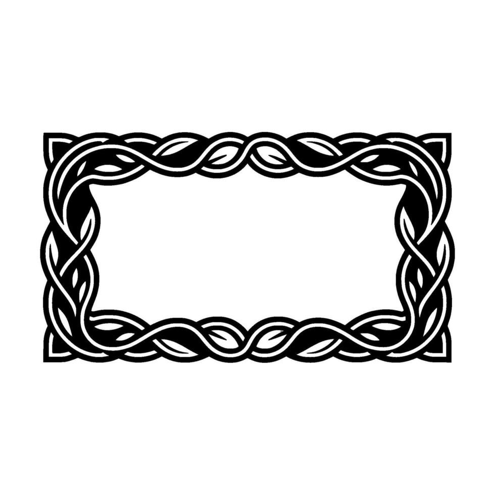 Intricate Celtic Knot Frame, Vintage - Knotwork vector