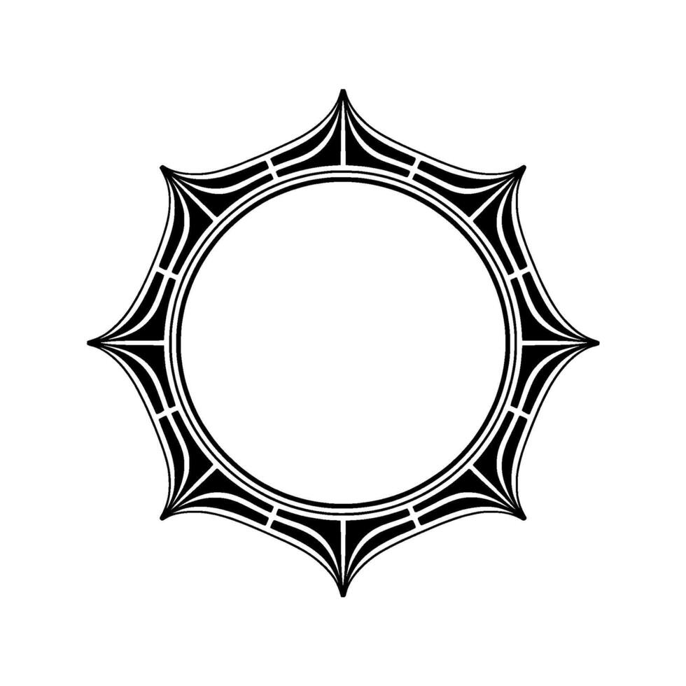 Geometric Starburst Frame, Victorian Revival vector