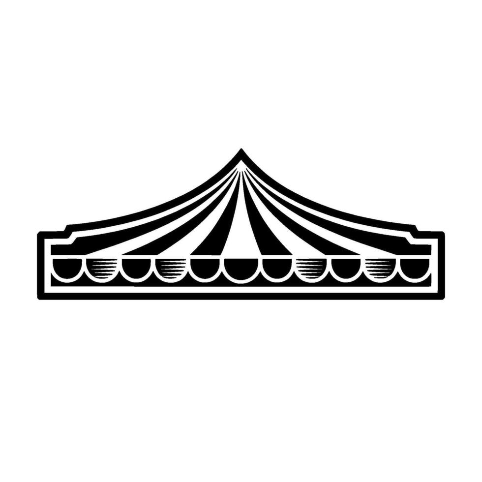 Minimalist Tent Silhouette, Celebration vector