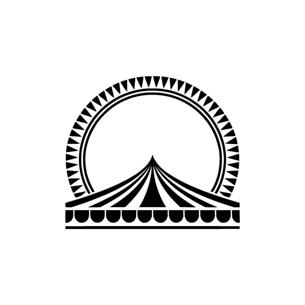 Geometric Tent Silhouette, Minimalist Emblem vector