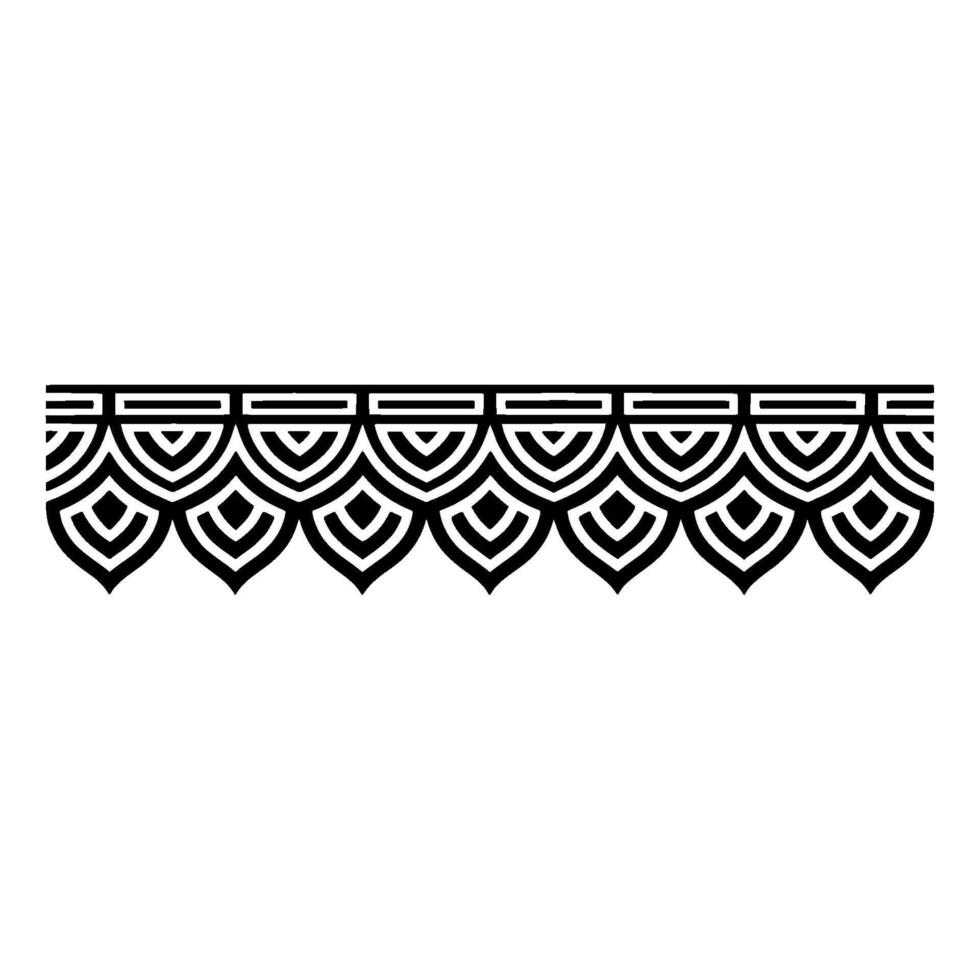Art Deco Wave Border, Elegant Geometric - Art deco vector