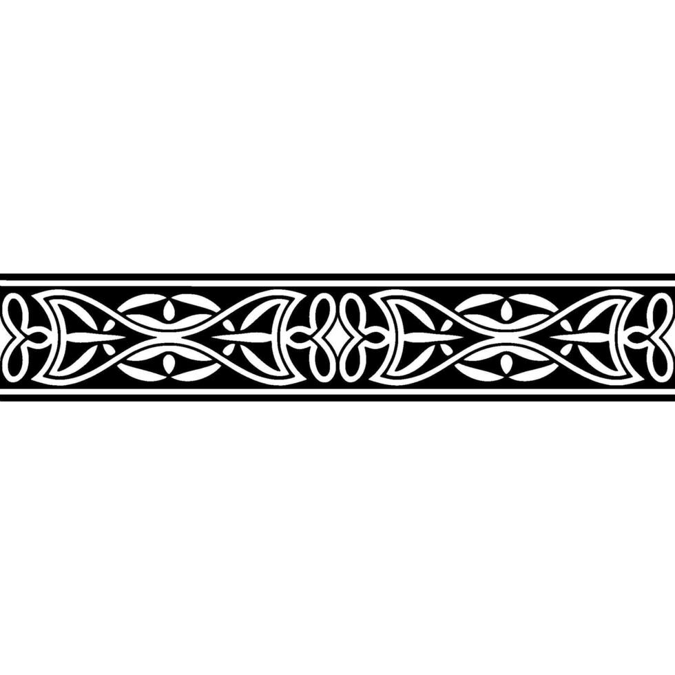Intricate Celtic Border, Vintage, Elegant Ornamentation - Ornament - Linear vector