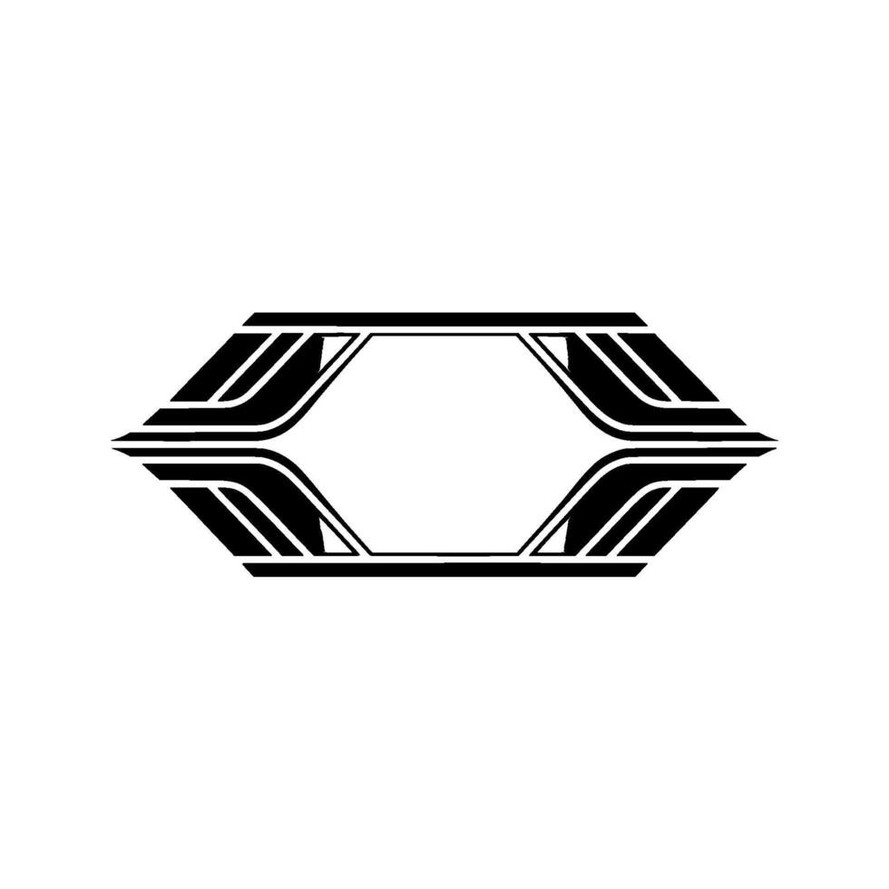 Geometric Hexagon, Gradient Detail, Modern Emblem vector