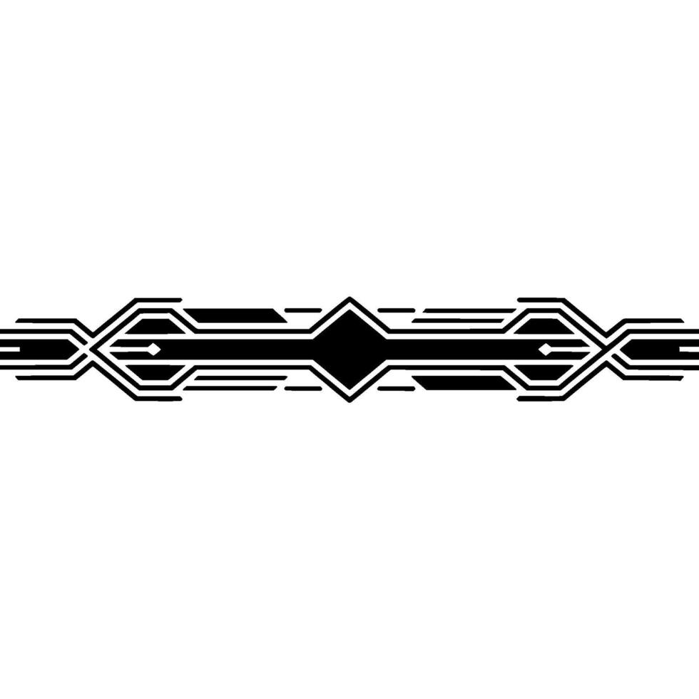 Art Deco Geometric Divider, Streamlined Elegance vector