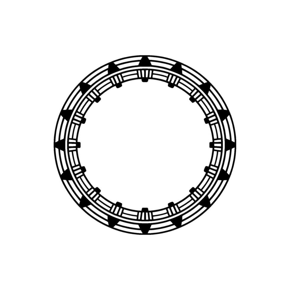 Geometric Tribal Ring, Minimalist, Circular Motif - Symmetry vector