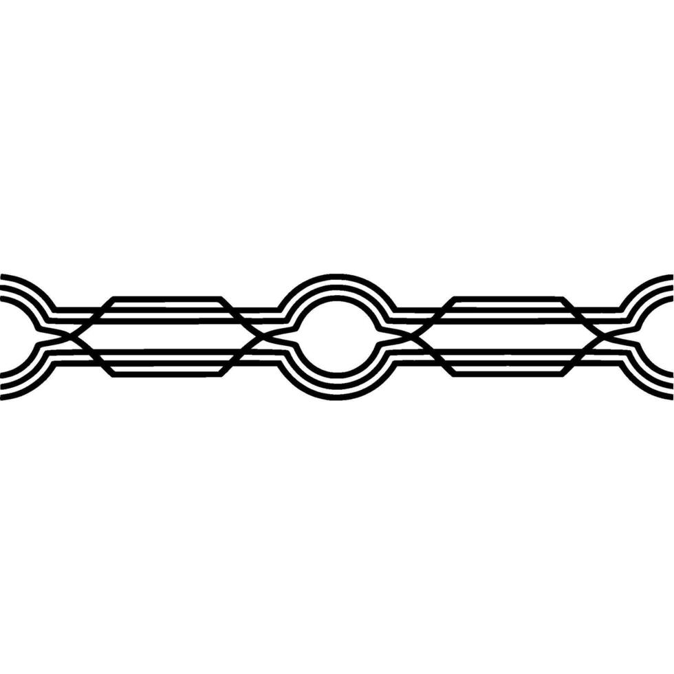 Art Deco Border, Geometric Pattern, Streamlined vector