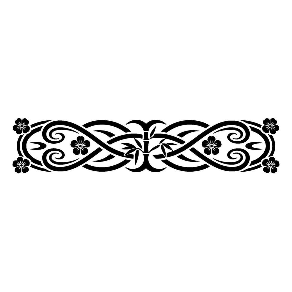 Intricate Celtic Border, Elegant Decorative Element - Ornamental - Floral vector