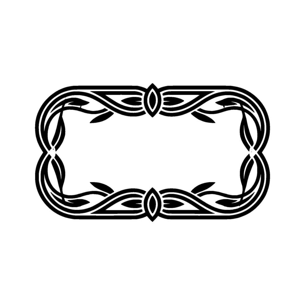 Intricate Celtic Frame with Bare Trees Vintage Element vector
