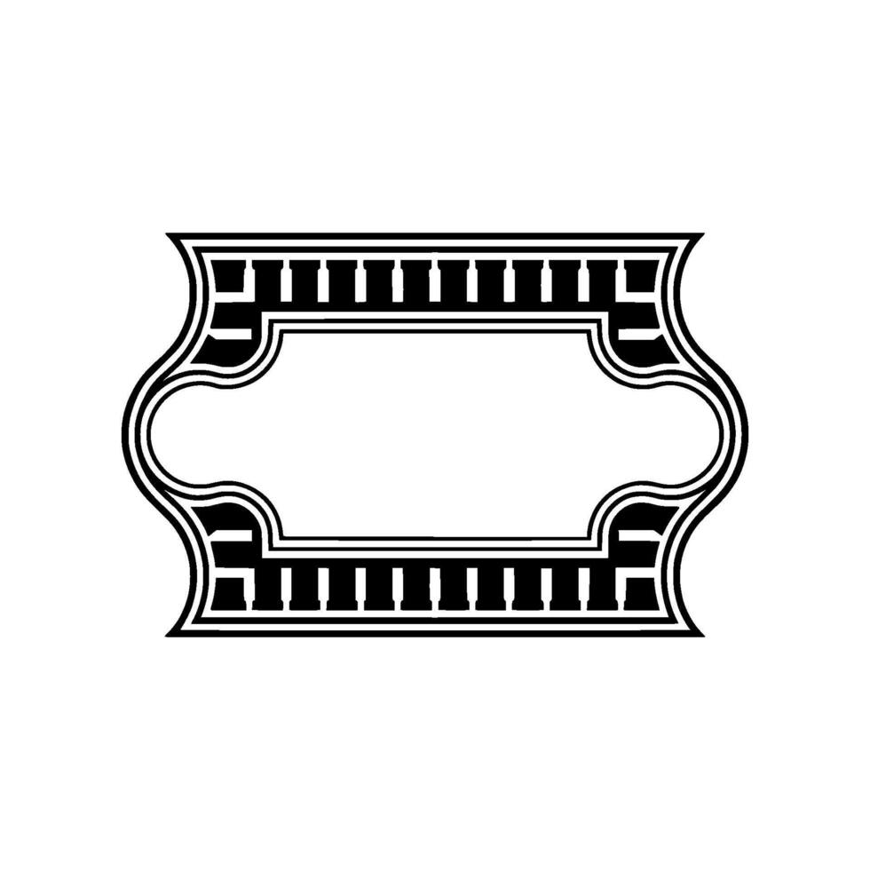 Ornate Vintage Frame, Elegant Border, Retro vector