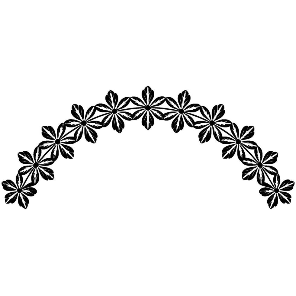 Stylized Floral Arch Elegant Border vector
