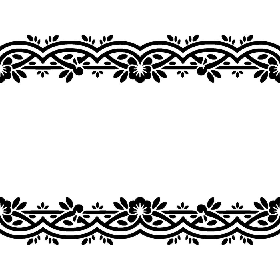 Elegant Botanical Border, Vintage Element - Background - Floral vector