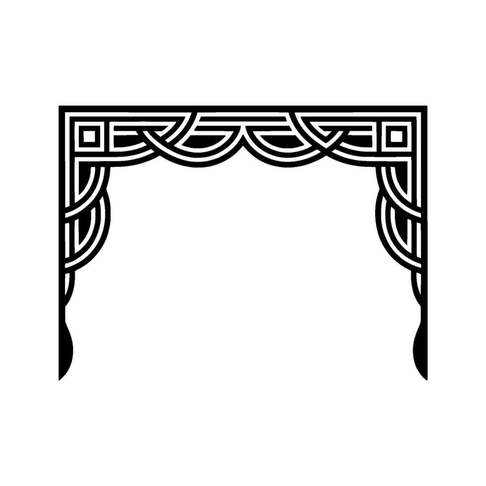 Art Deco Ornament Border, Geometric Elegance - Artdeco vector