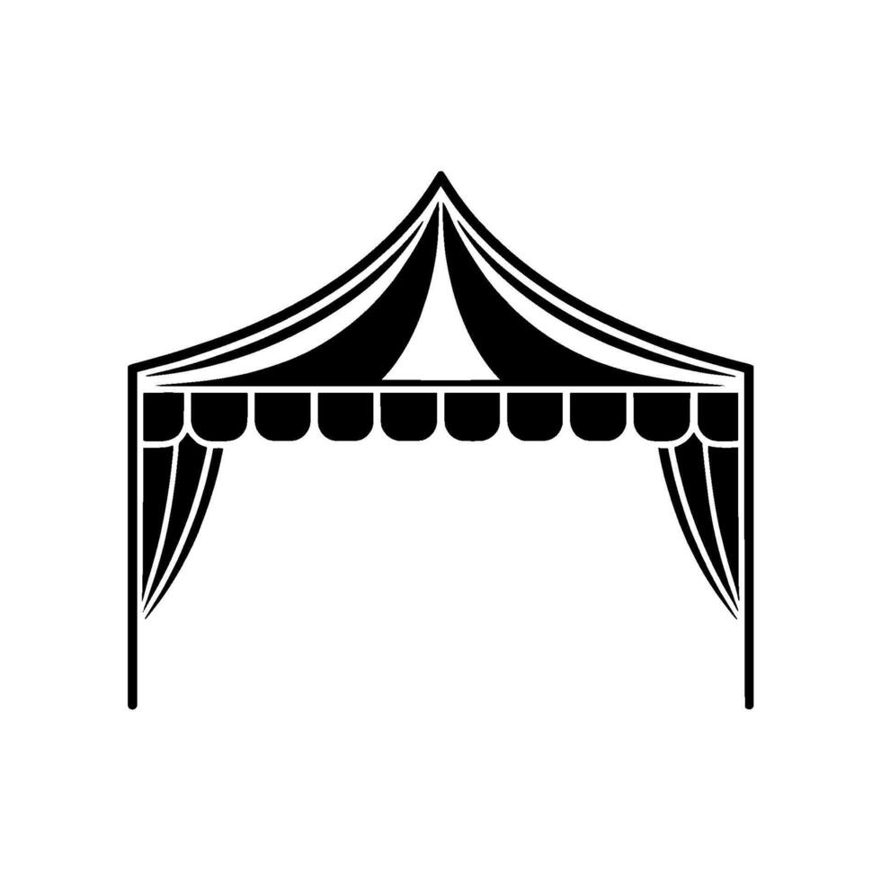 Geometric Tent, Minimalist, Event Shelter vector