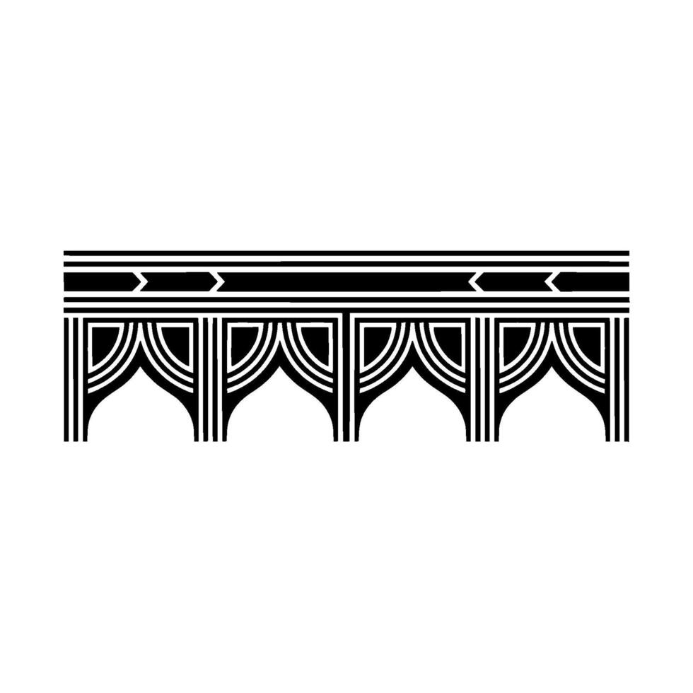 Geometric Deco Border, Streamlined, Minimalist Art - Art deco vector