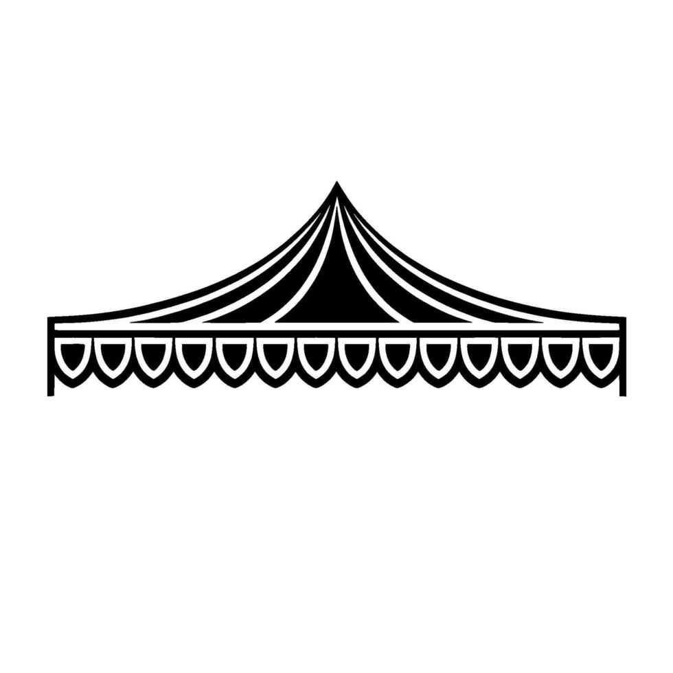 Minimalist Tent Silhouette, Event Illustration, Celebration vector