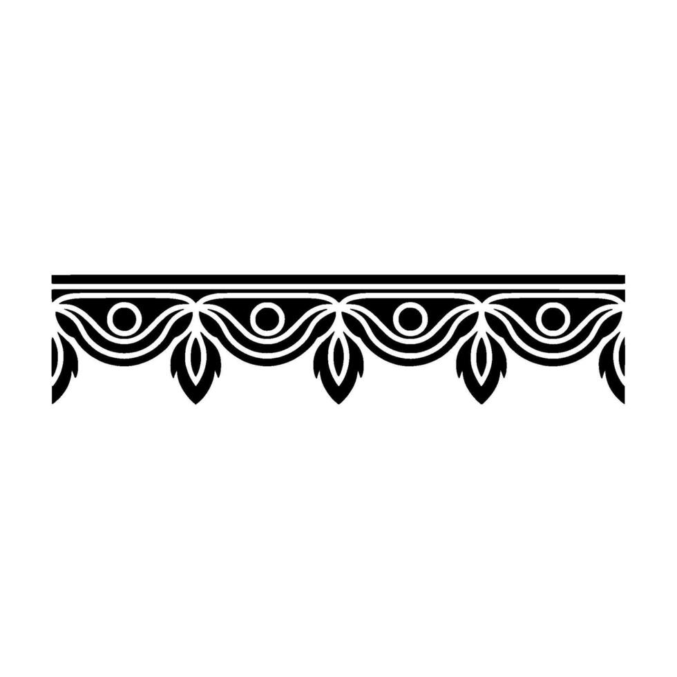 Elegant Black Ornamental Border, Vintage - Art - Ornament vector