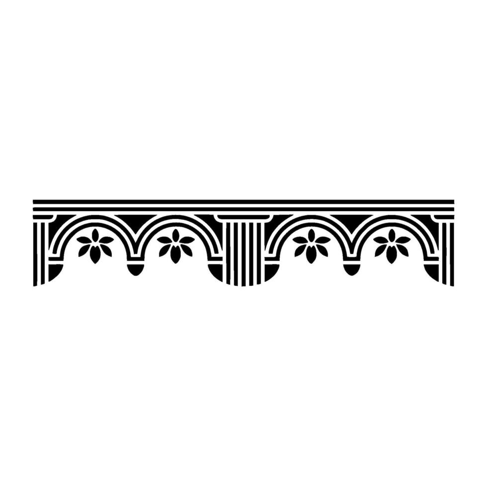 Art Deco Architectural Ornament Border, Vintage Style vector