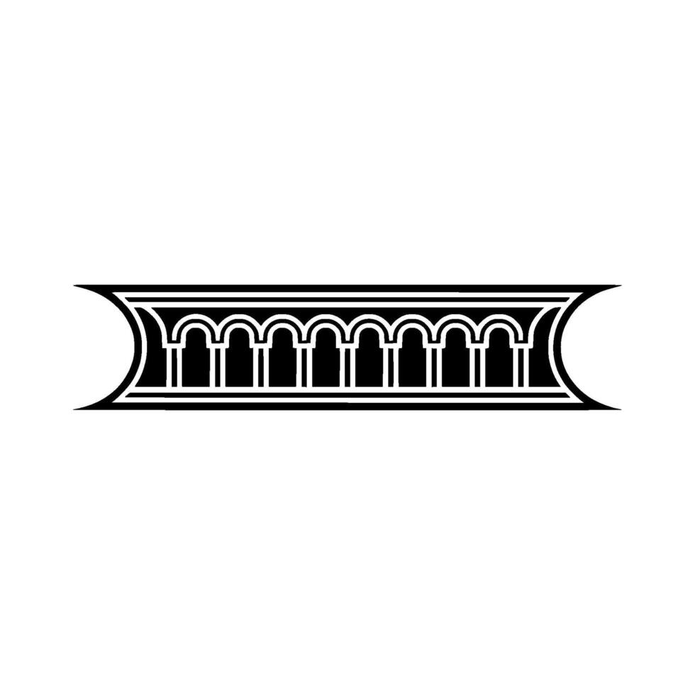 Art Deco Column Ornament, Geometric, Vintage Style vector