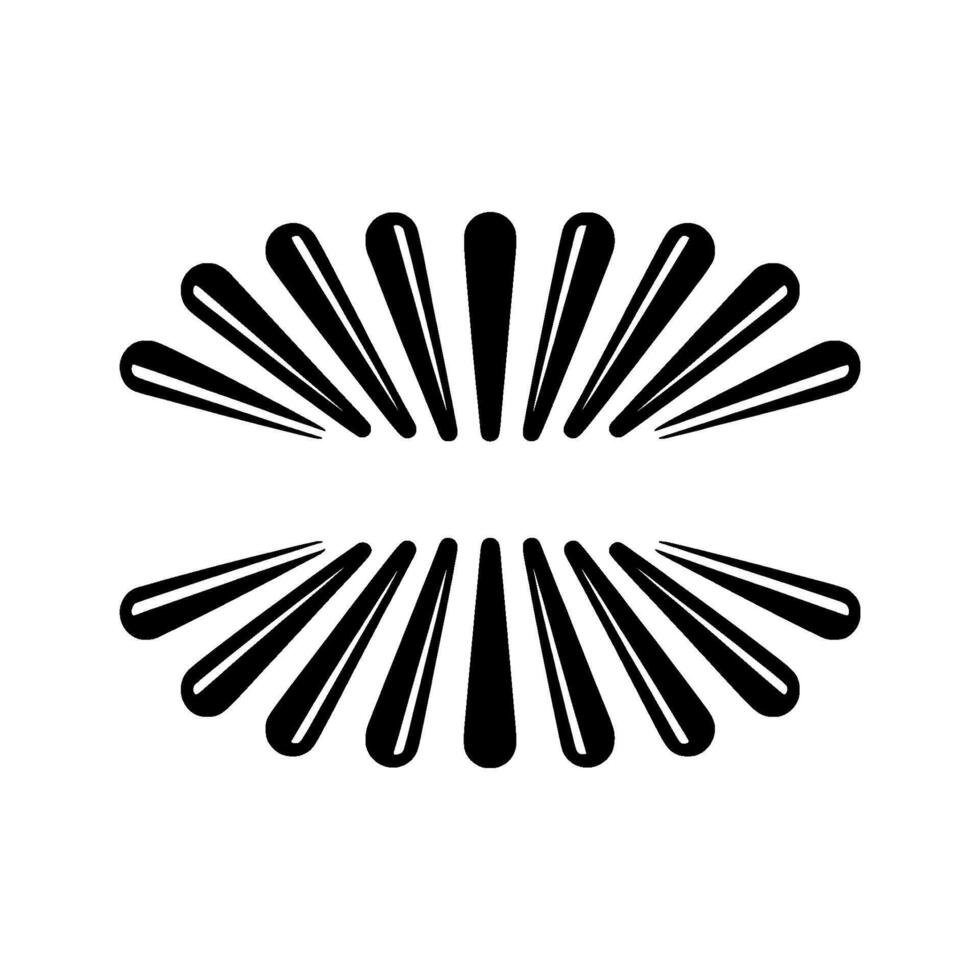 Geometric Radiance Minimalist Black White vector
