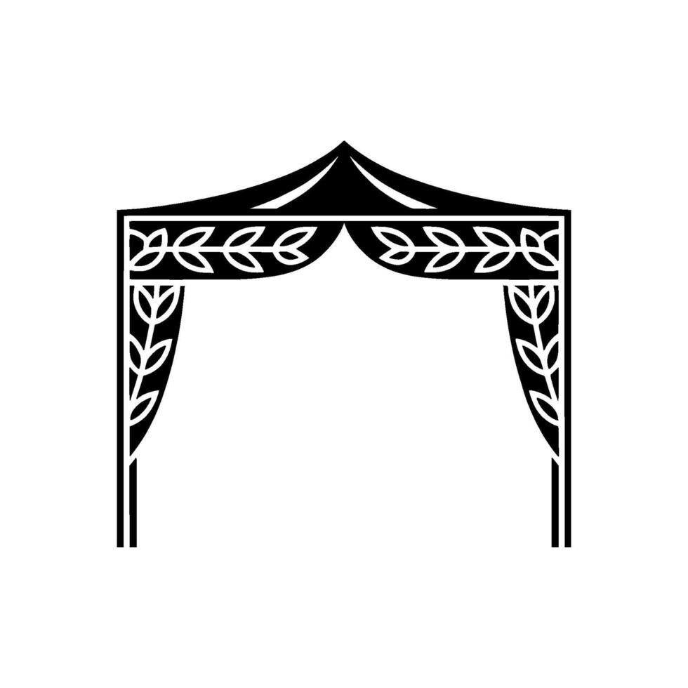 Elegant Canopy Arch, Celtic Motif, Minimalist vector