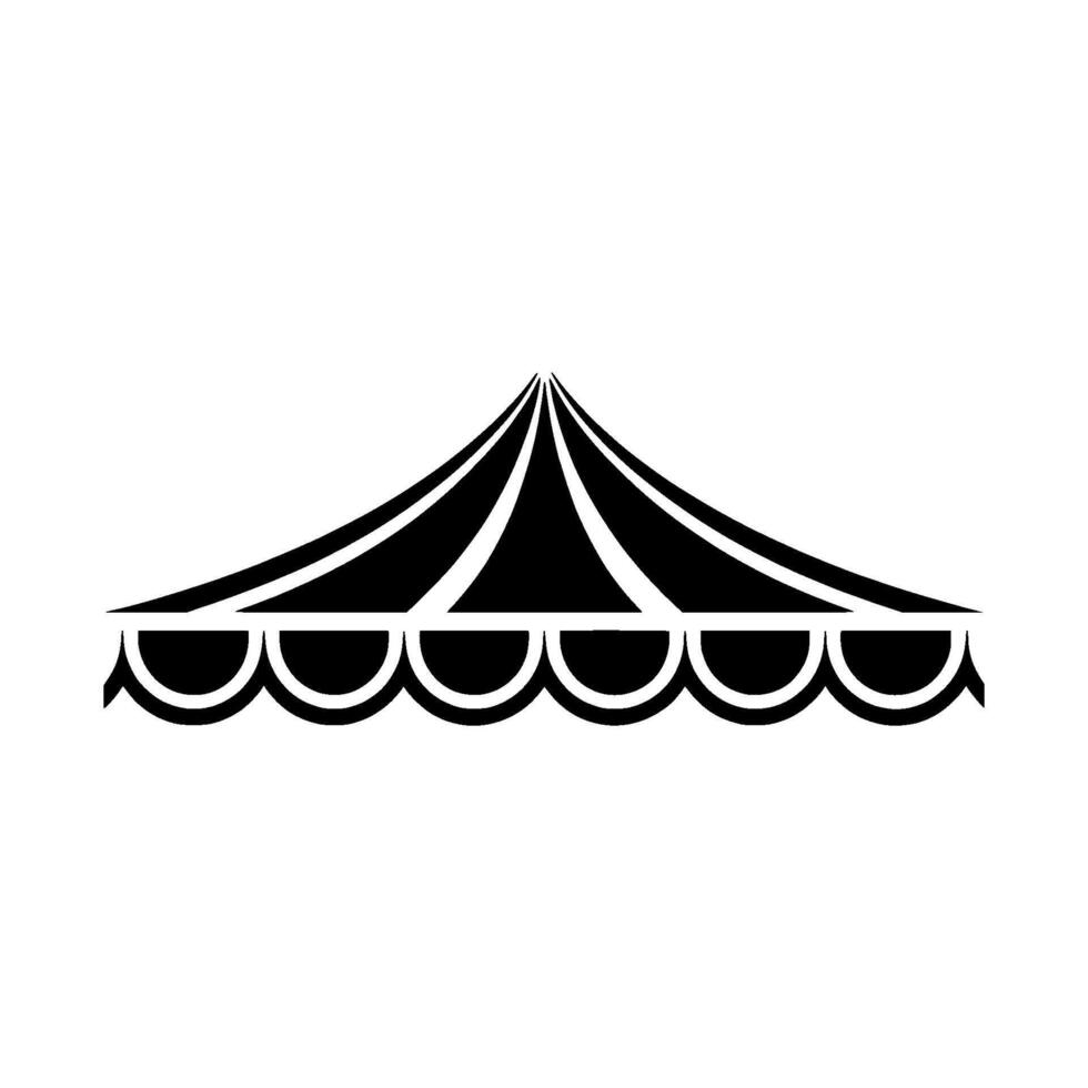 Minimalist Tent Silhouette, Event Branding - Abstract vector
