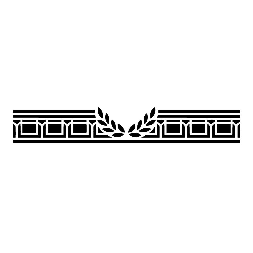 Art Deco Border Laurel Wreath Geometric vector