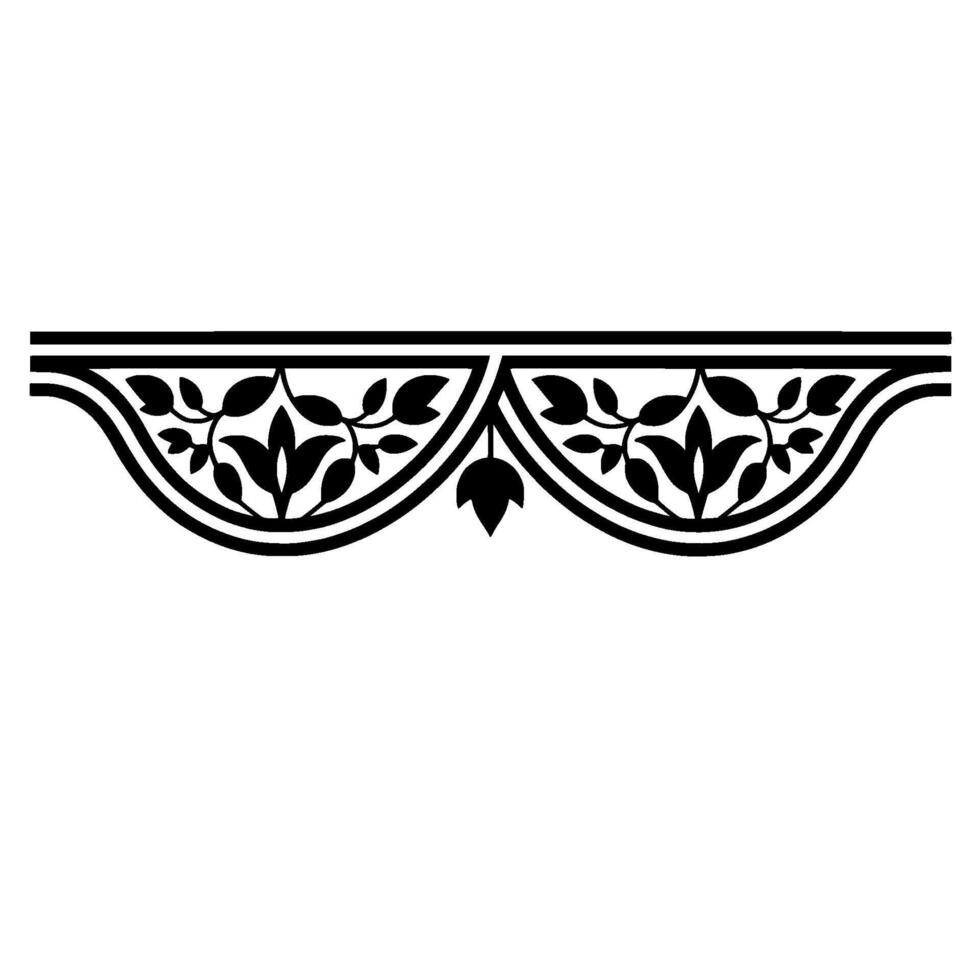Elegant Floral Border, Vintage Element - Classical - Ornament vector