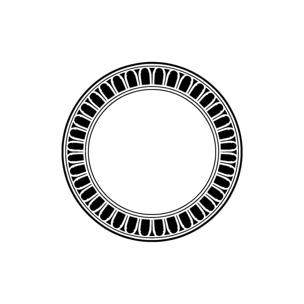 Minimalist Circular Ornament, Elegant Border - Circle - Geometric vector