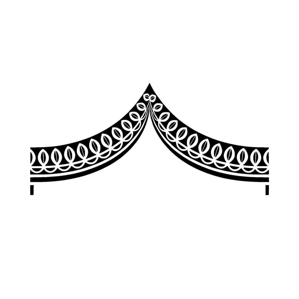 Stylized Arch Ornament, Minimalist vector