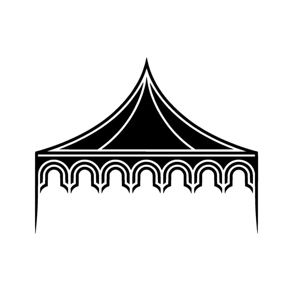 Geometric Tent Silhouette, Minimalist - Event vector