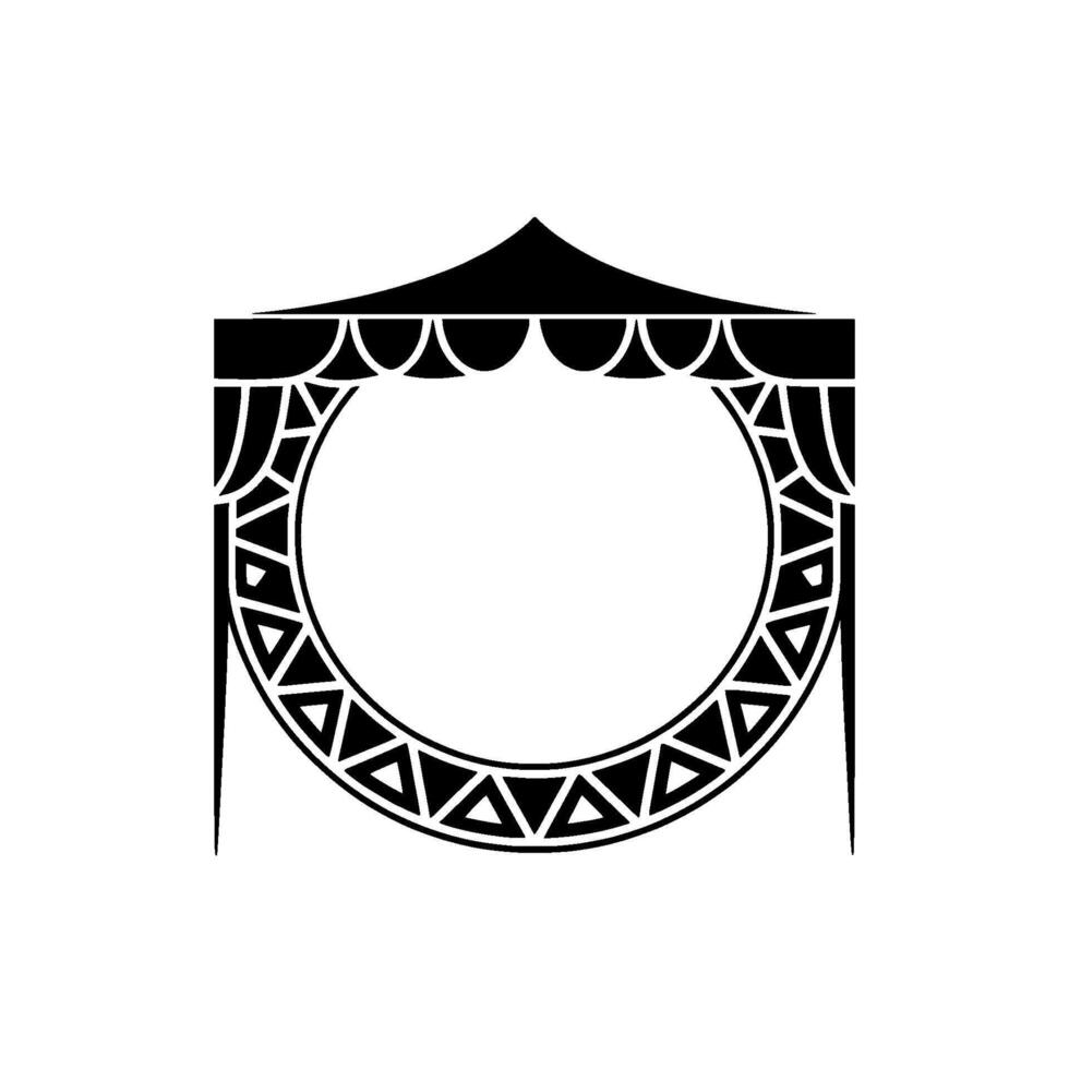 Art Deco Stage Border, Geometric Celebration vector