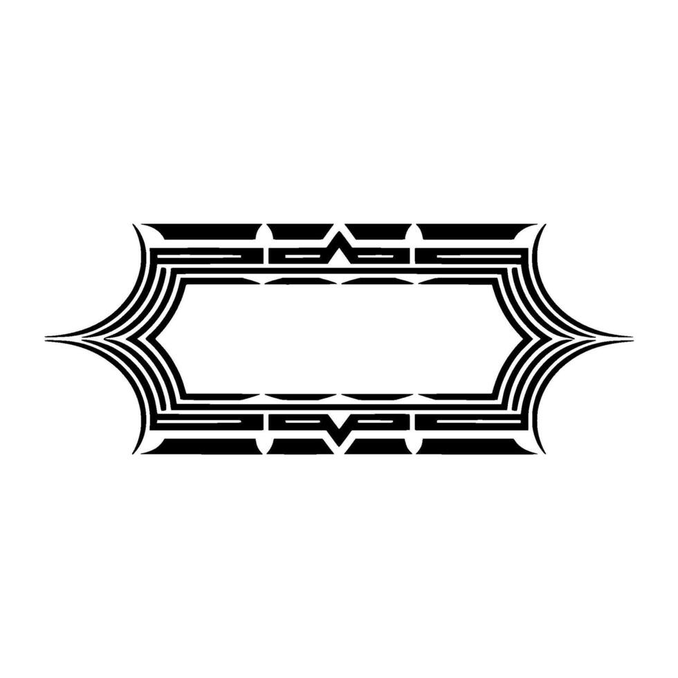 Geometric Tribal Frame, Modern Abstract - Lines vector