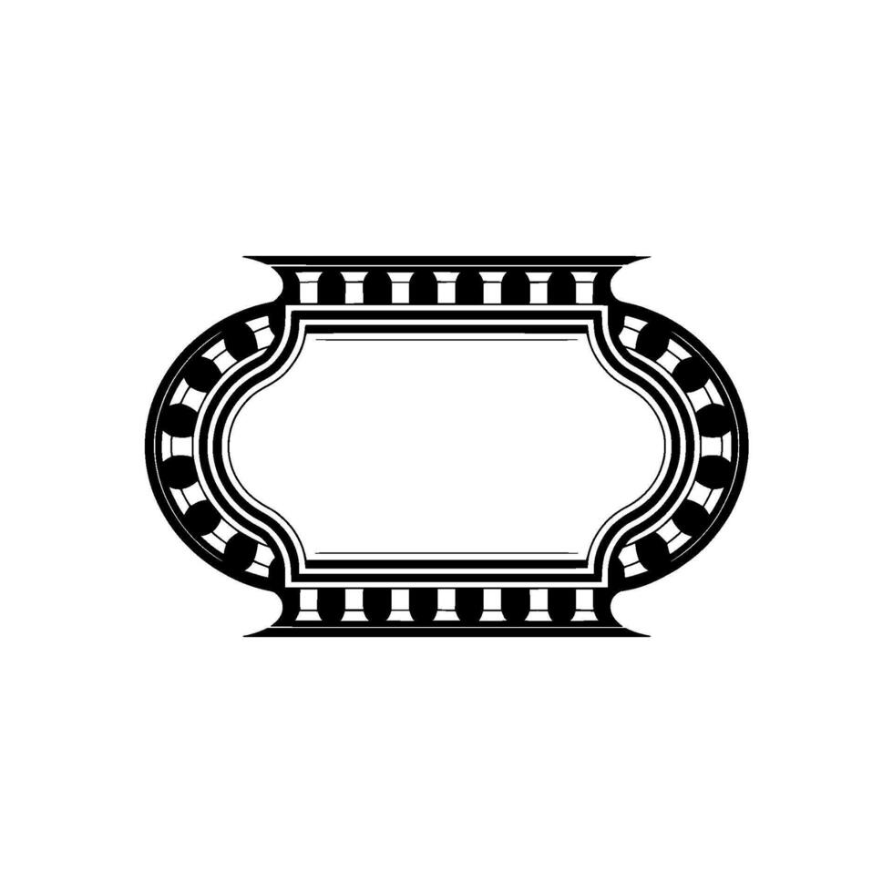Elegant Oval Frame, Art Deco Ornament, Minimalist vector