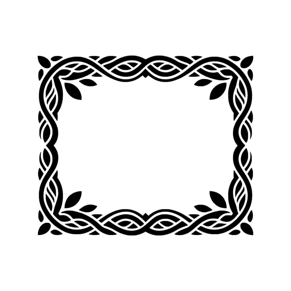 Intricate Celtic Frame, Minimalist, Decorative Border vector