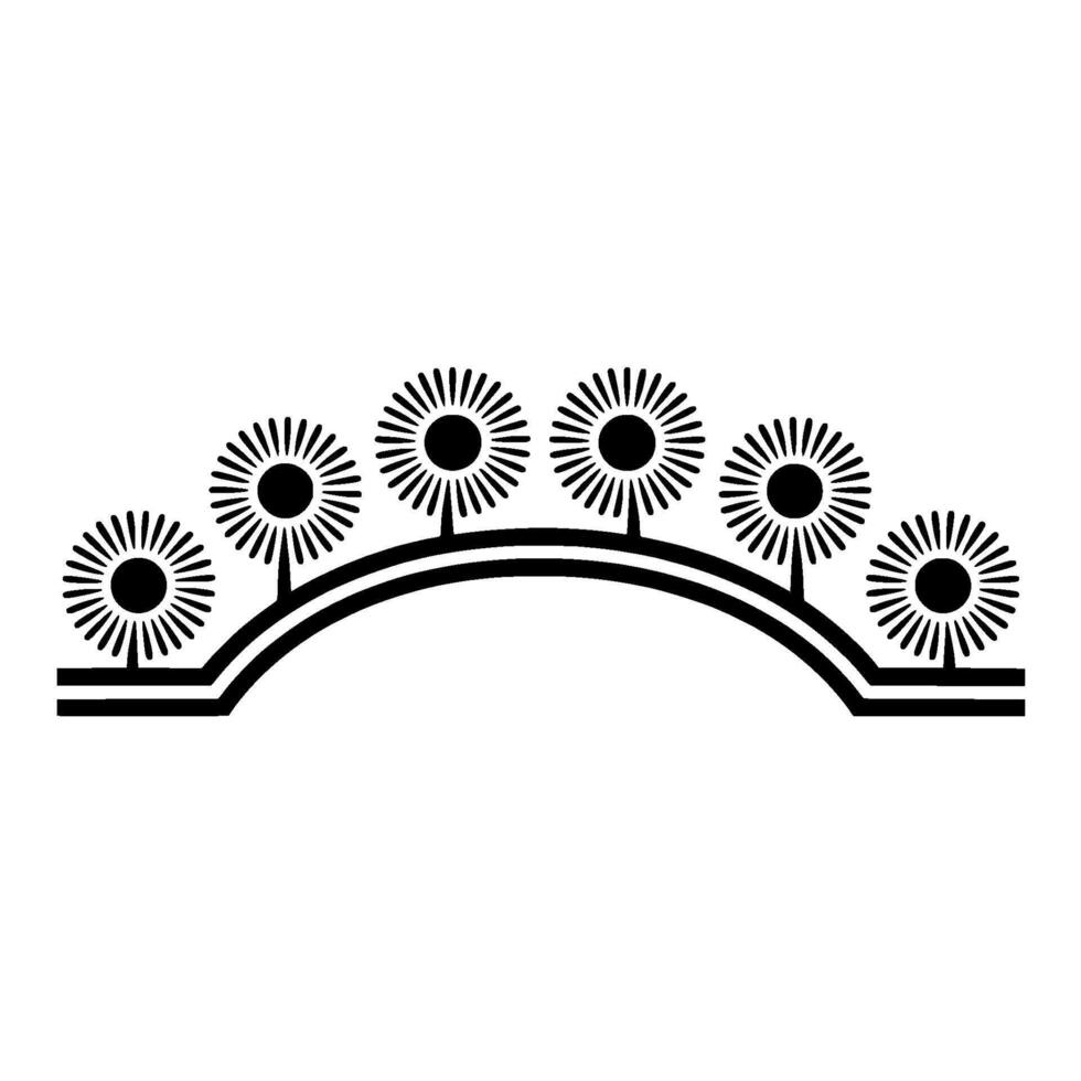 Radiant Bridge Minimalist Sunburst vector