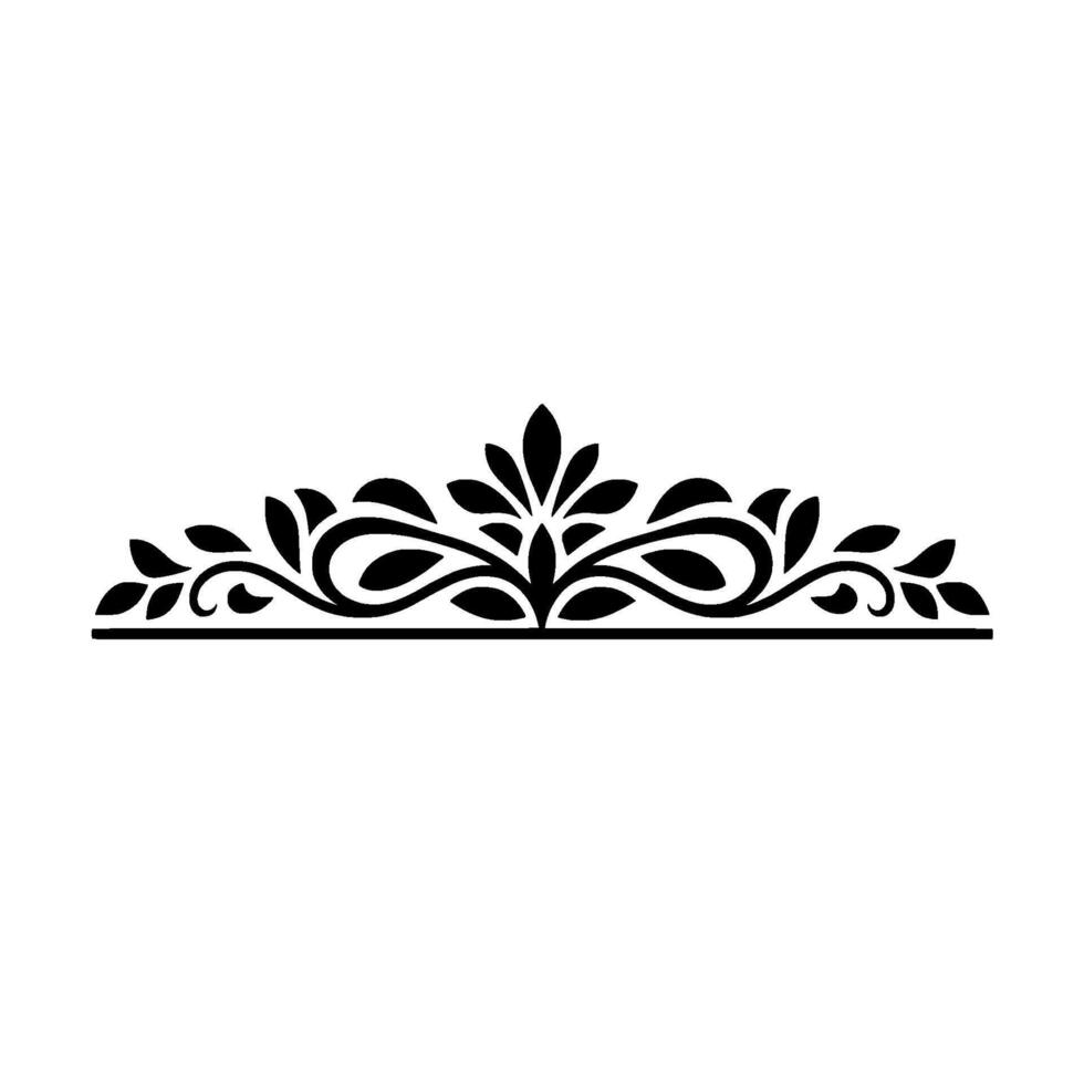 Elegant Black Ornamental Border, Vintage Element - Line vector
