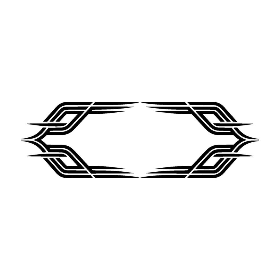 Geometric Tribal Border, Modern Element - Outline vector