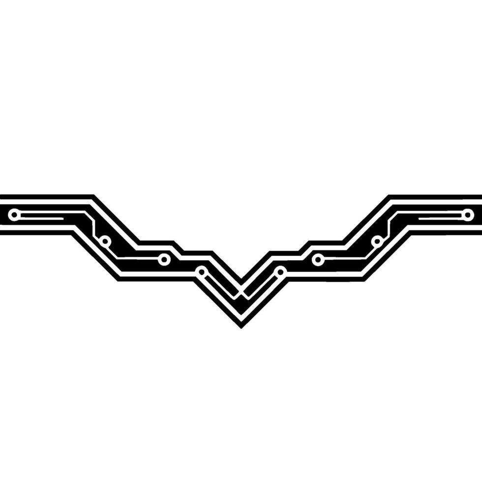 Geometric Circuit Border, Minimalist, Tech Motif vector