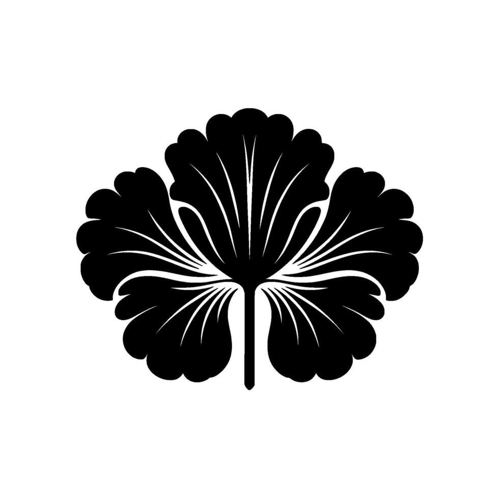 Minimalist Black Leaf Emblem, Elegant vector