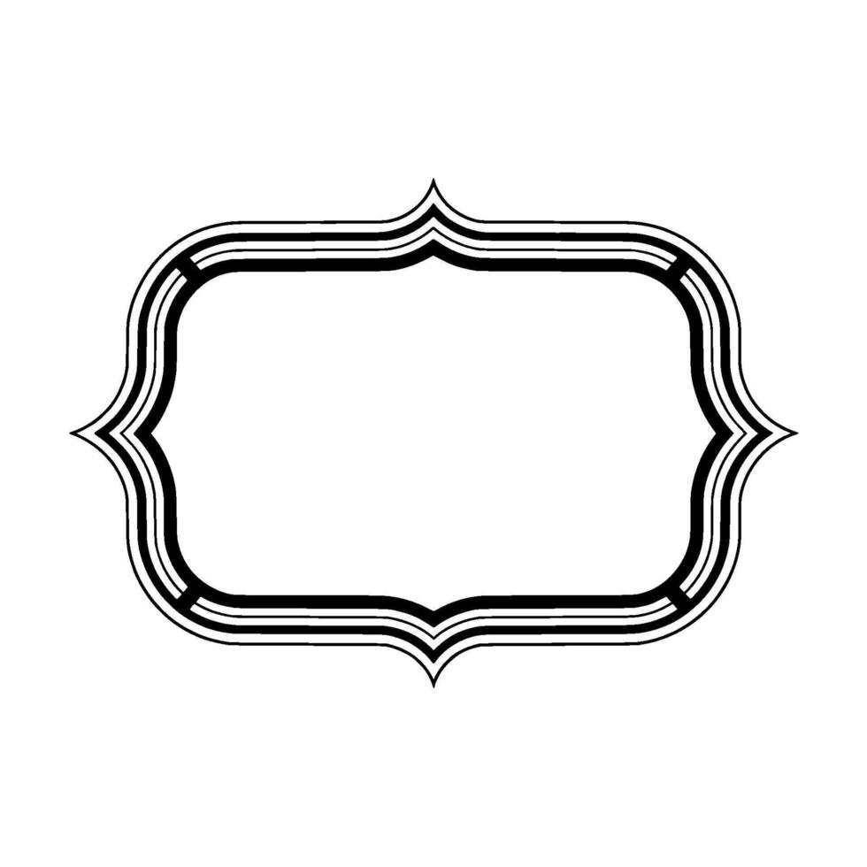 Elegant Deco Frame, Minimalist, Vintage Style - Ornament vector