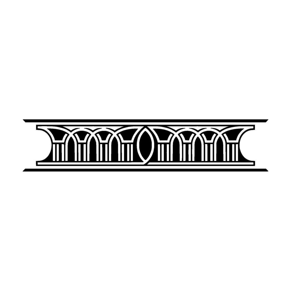 Art Deco Ornament Border, Geometric, Vintage Style - Art deco - Art deco vector