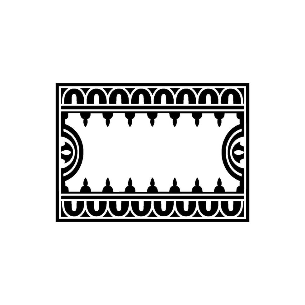 Geometric Frame, Vintage, Elegant Placeholder vector