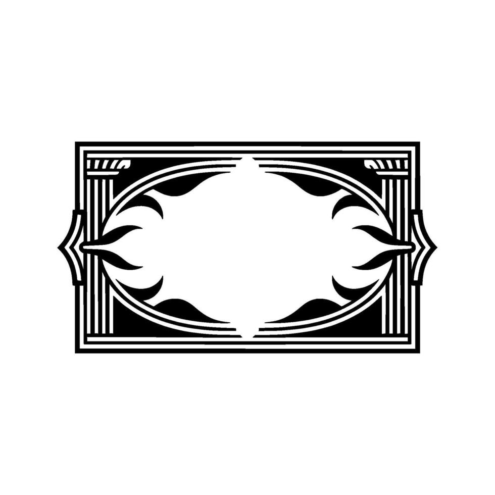 Art Deco Frame, Elegant Ornamentation, Vintage - Artdeco - Geometric vector
