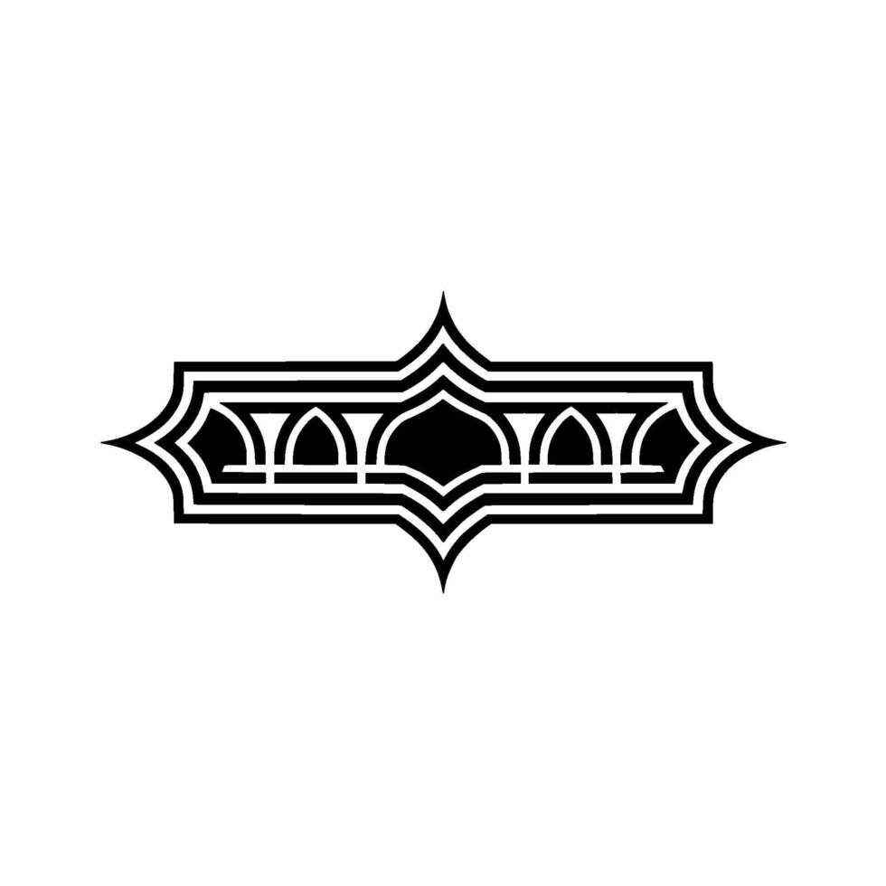 Geometric Arch Ornament, Art Deco Style - Linear vector
