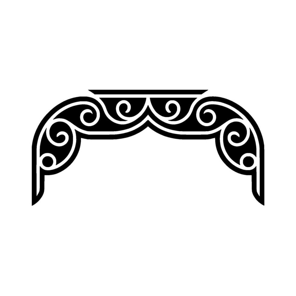 Intricate Swirl Border, Elegant, Minimalist Ornament vector