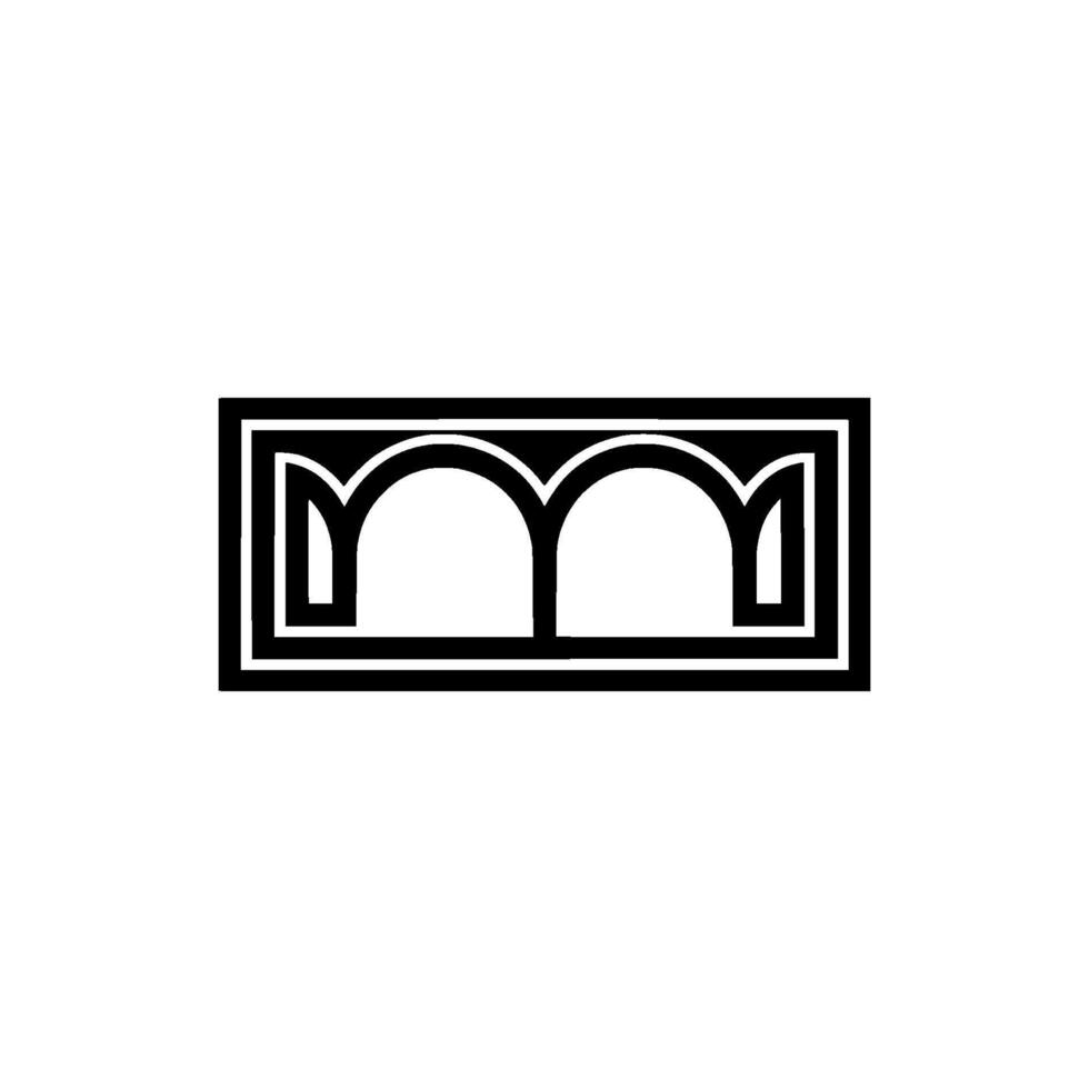 Minimalist Arch Emblem, Geometric, Modern vector