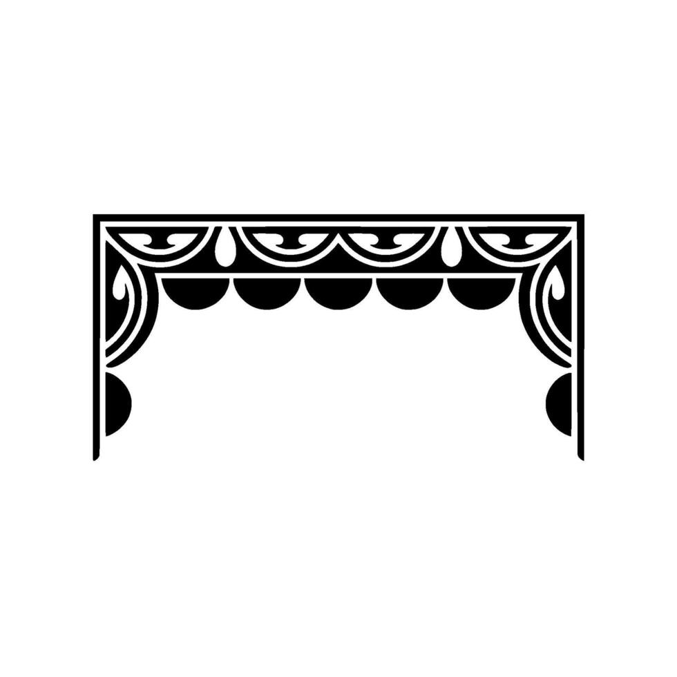 Art Deco Stage Curtain Illustration Elegant Vintage vector