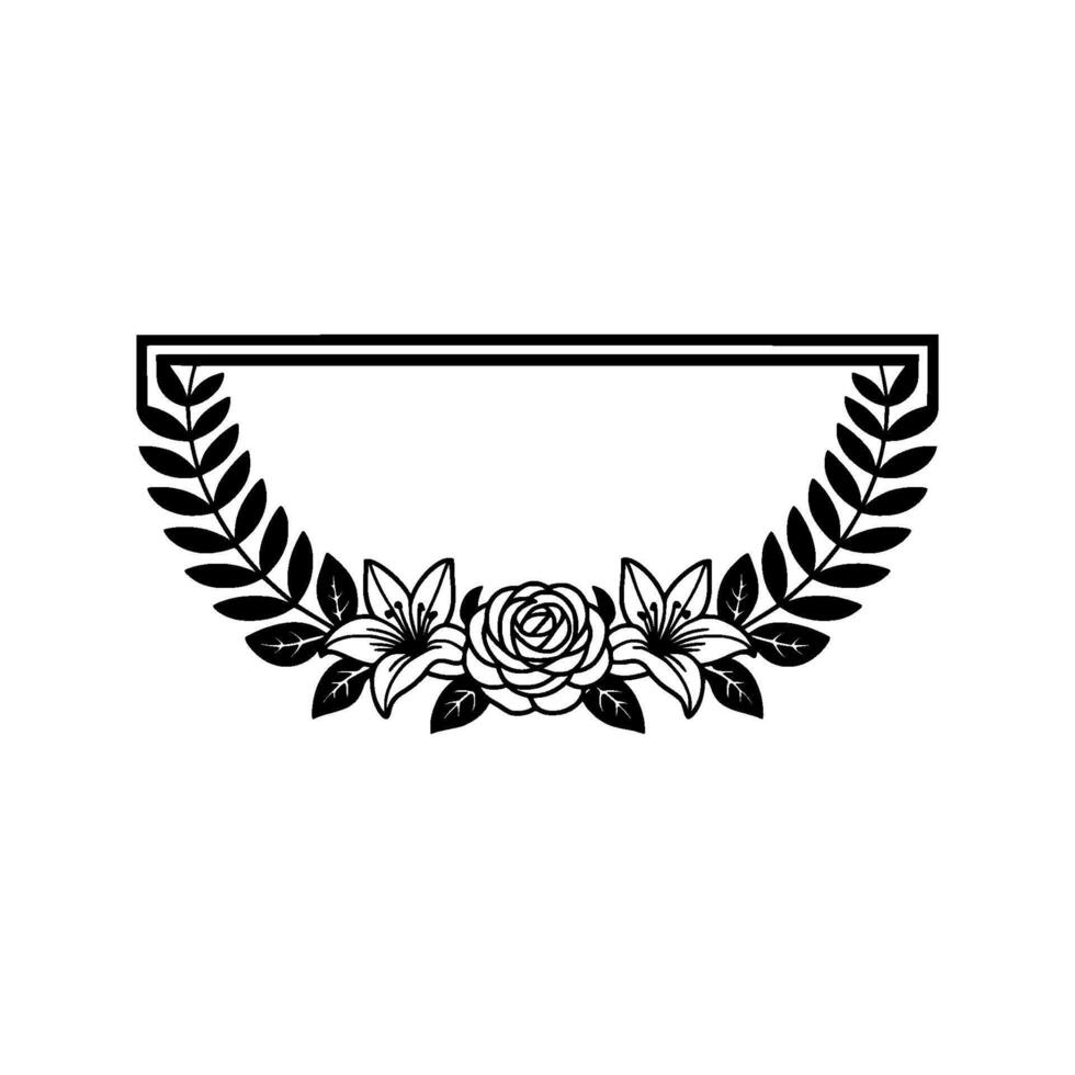 Elegant Floral Frame, Vintage Botanical Illustration - Wreath vector